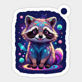 Raccoon dancing Sticker